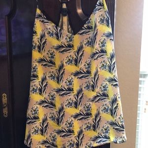 Jcrew 100% silk tank blouse. Flower print.